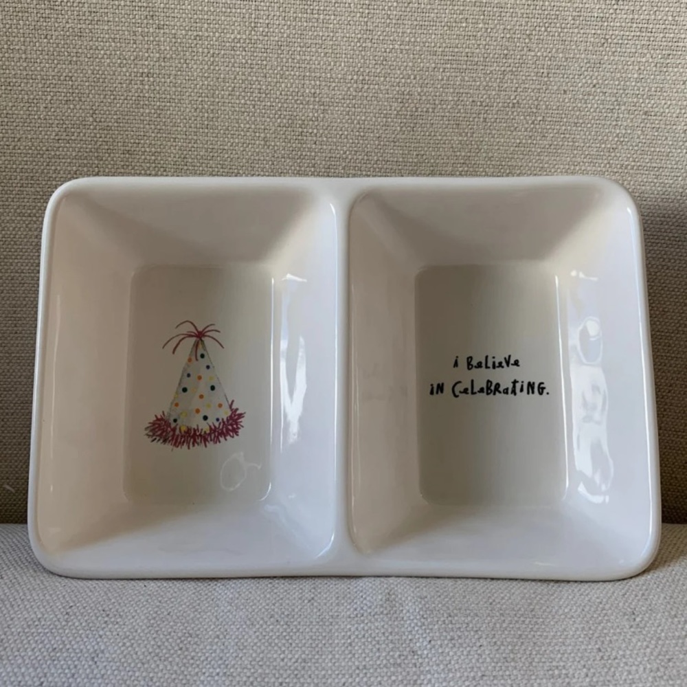 Rae Dunn celebration birthday tray new